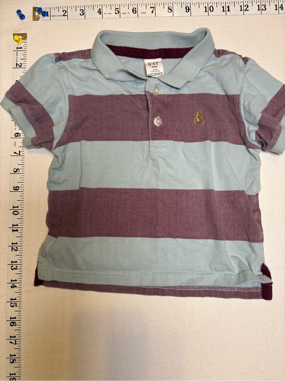 Vintage Y2K Baby Gap Striped Polo Shirt 18–24 Months